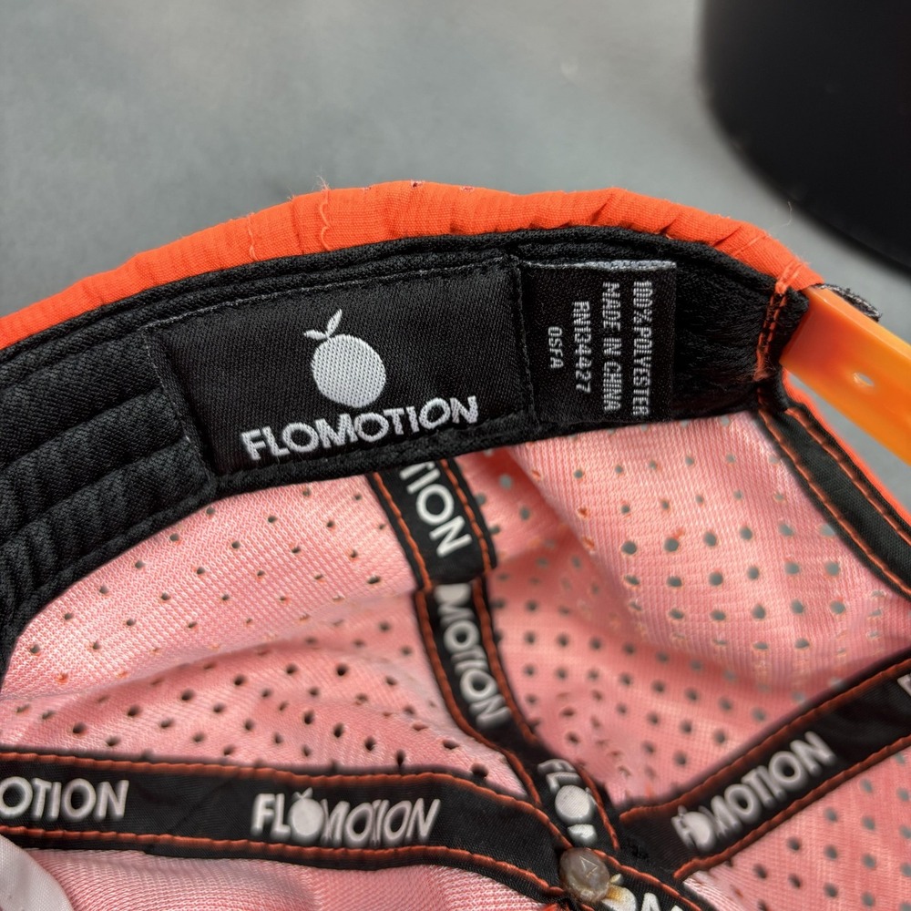 Flomotion Hat Cap Snap Back Orange Perforated Don't Feed The Locals Mens Slogan - Picture 8 of 9